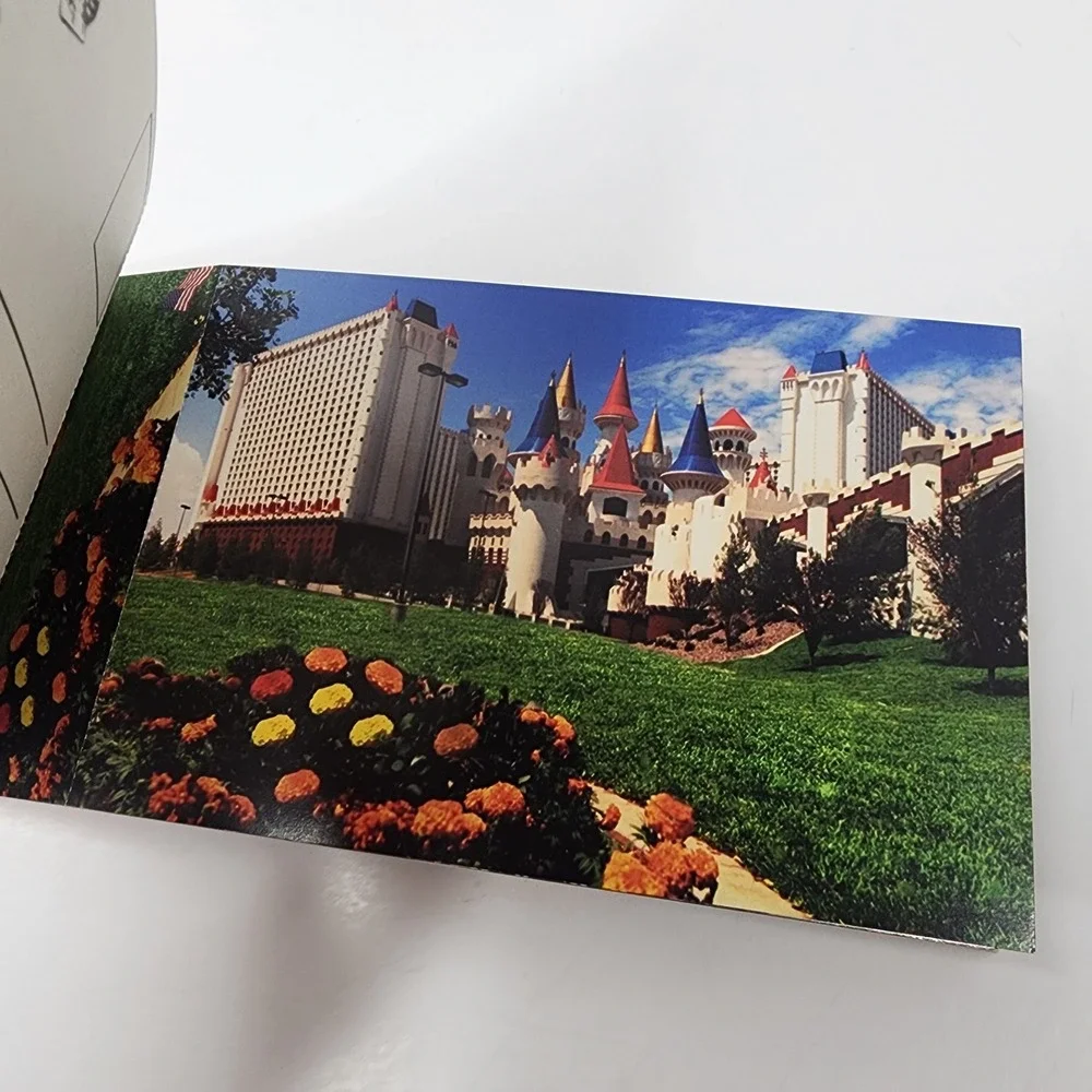 VTG Book Of 20 Las Vegas Post Cards + Mini Keeper Casinos All Attached Unused US
